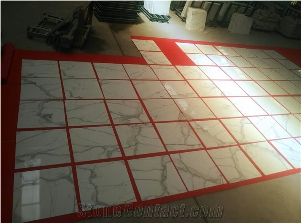 Luxury White Calacatta Gold Marble Slab For Sales