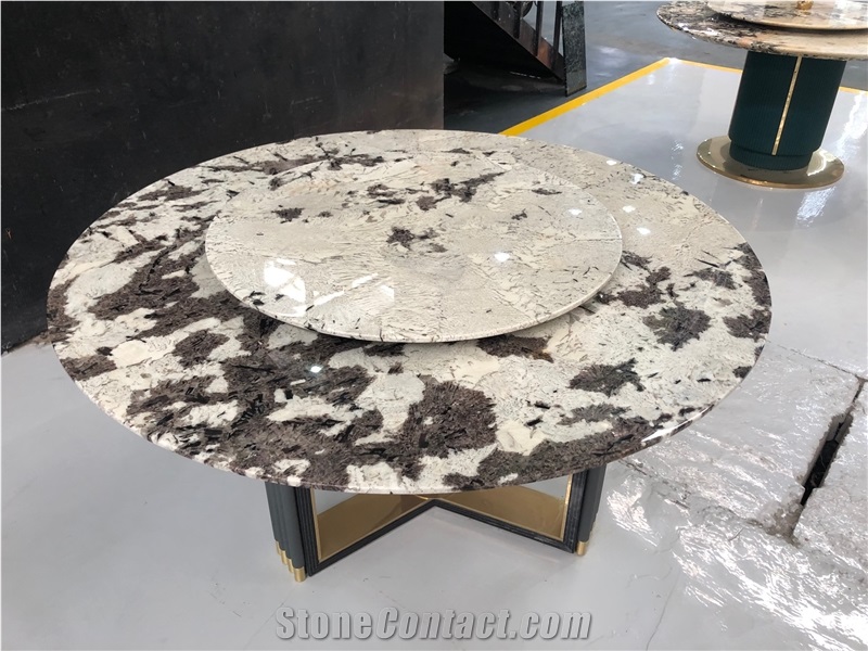 Splendor White Granite Dining Table