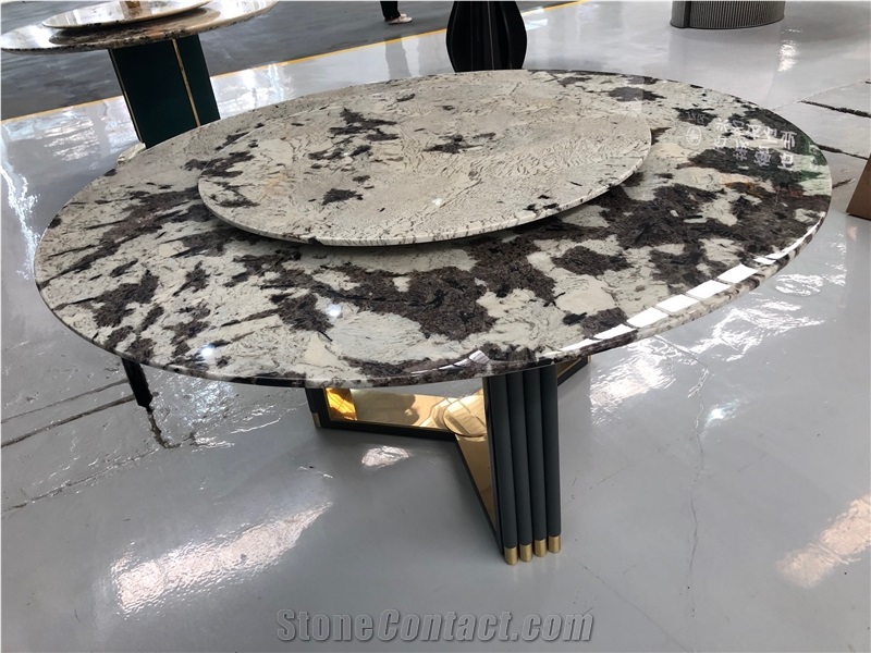 Splendor White Granite Dining Table