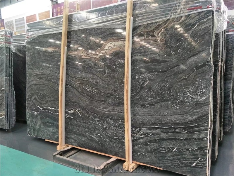 Black Wooden Marble For Wall Tiles