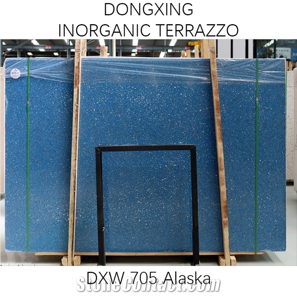 DXW705 Alaska Blue Terrazzo Blue Inorganic Terrazzo Slab