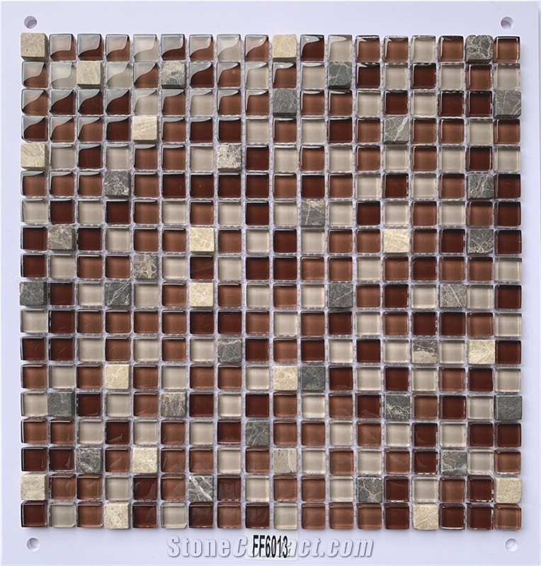 Bathroom And Kitchen Decoration Glass Mosaic Glossy Wall