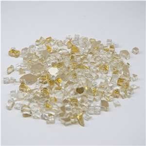 Golden Reflective Tempered Fire Glass