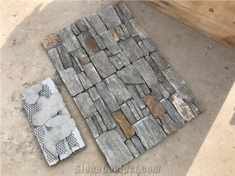 Exterior Natural Cement Stacked Slate Culture Stone