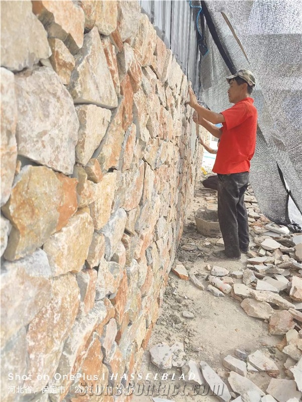 Exterior Random Irregular Flagstone Wall Cladding