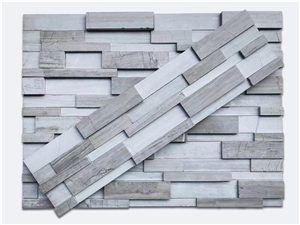 Grey Marble Stacked Stone Veneer, Cultured Stone