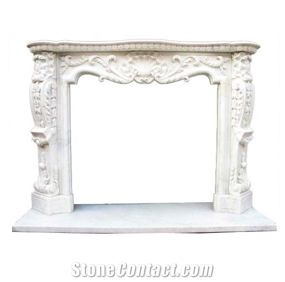 Marble Handcarved Fireplace Decorations