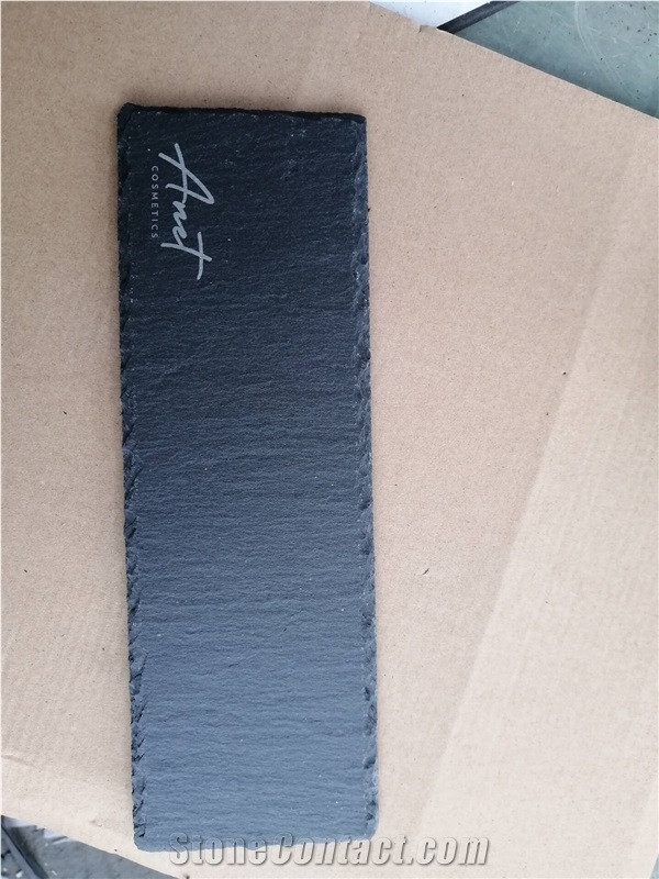 Natural Black Rectangle 20X40cm  Slate Stone Cheese Board