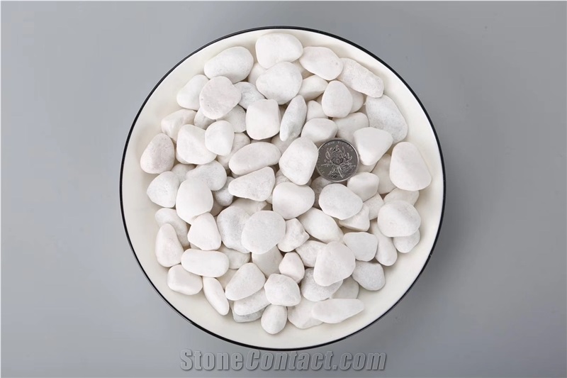 Natural Pure White Pebble Stone For Garden Decoration