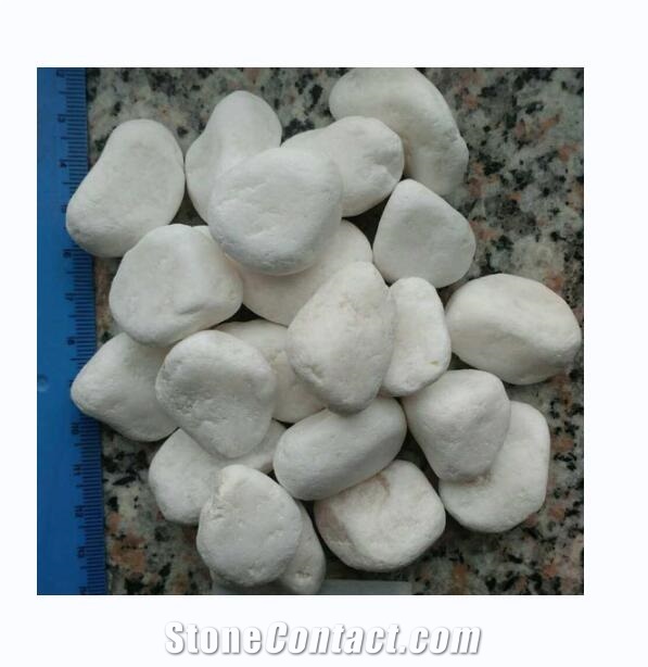Natural Stone Snow White Tumble Stone Gravels