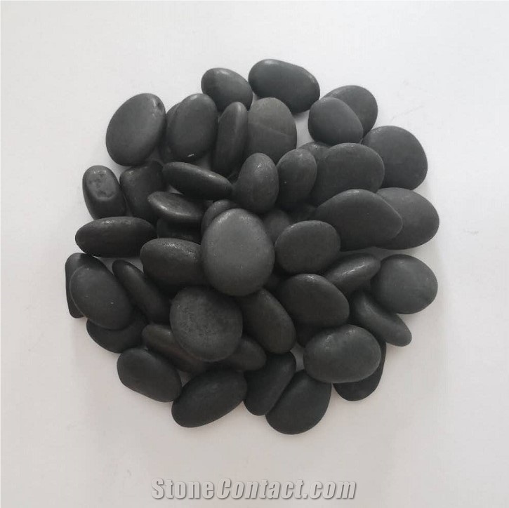 Normal Polished Black Pebble Stone