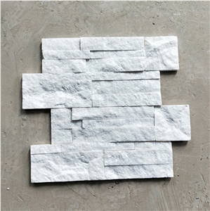 Pure White Quartzite Ledgestone Veneer Stone