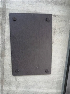 Rectangle Black Slate Stone Plate