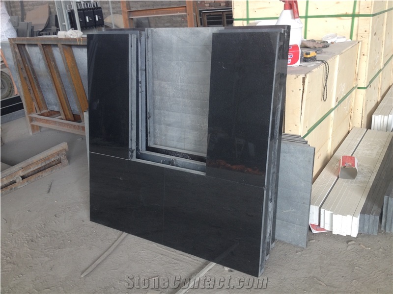 Shanxi Black Granite Back Panel For Fireplace Surround
