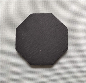 Square Slate Black Stone Coaster Whisky Coaster Slate Stone
