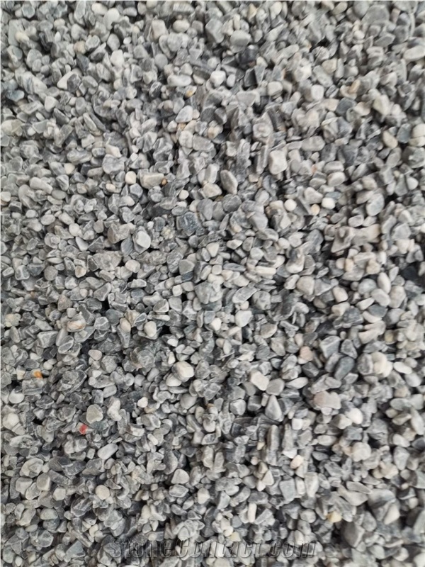Tumbled Pebble Aggregates Flooring Resin Grey Pebble