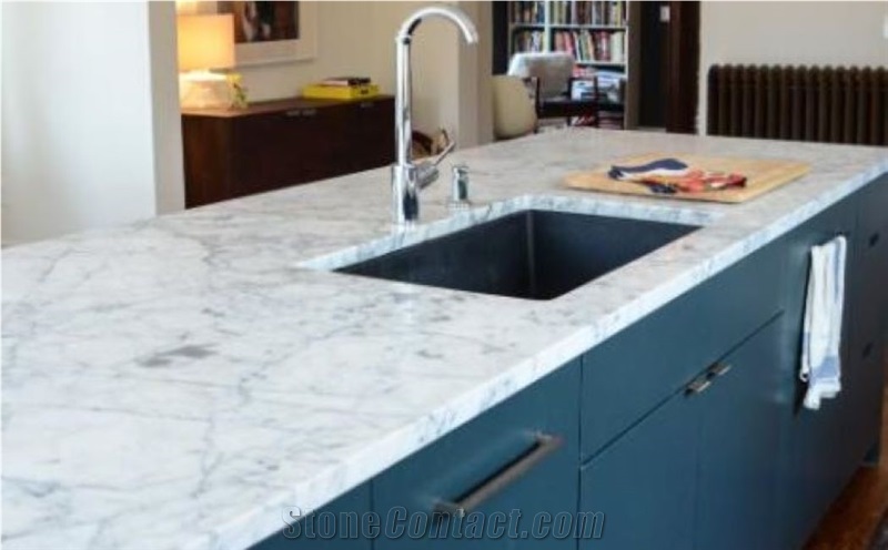 Carrara White Marble Bathroom Countertops