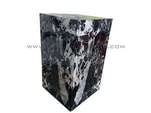 Grand Antique Marble Square Pedestal Side Table
