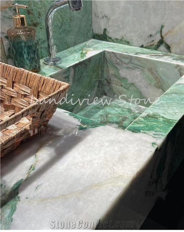 Patagonia Green Quartzite Bathroom Countertop