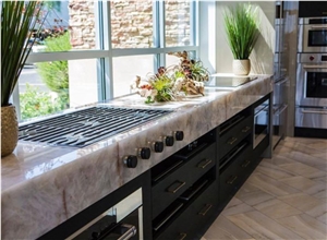 Pink Lady Lumix Quartzite For Kitchen Bathroom Countertops