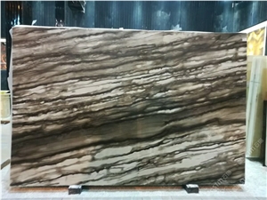 Brazil Sequoia Brown Quartzite Big Polished Slab Bookmatched