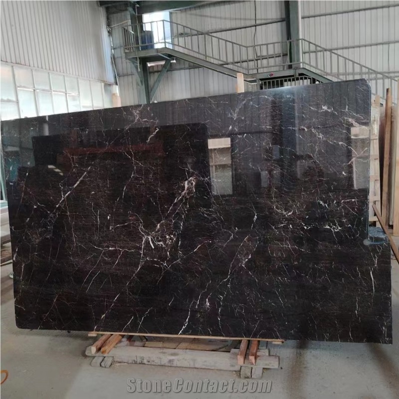 China Euronet B Mine Marble  Network Brown Stone Slab Tile