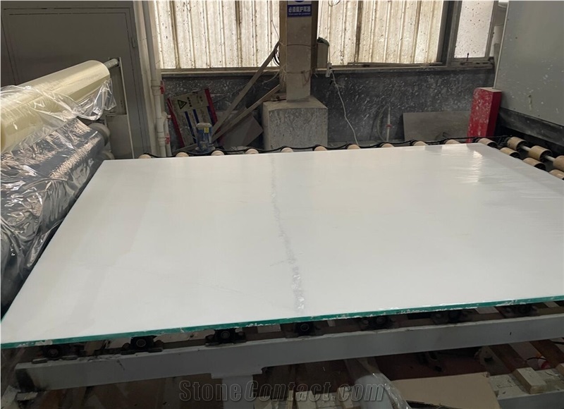 Tajikistan Linken White Marble Lincoln Slab Home Project Use