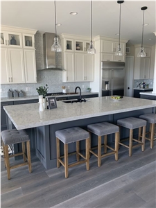 Kitchen 4003Artificial Solid Surface Whitequartz Countertops