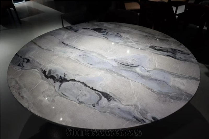 Fantasy Quartzite Italy Spirited Away Grey Slabs For Tv Wall