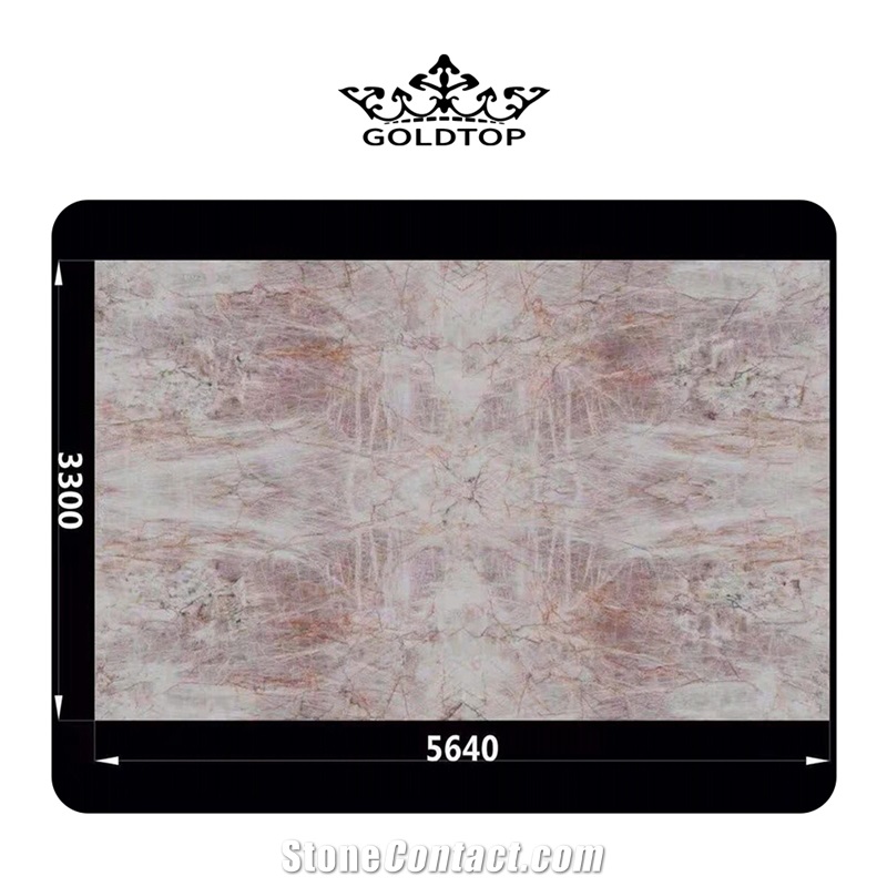 Goldtop OEM/ODM Onix Luxury Natural Pink Crystal Slabs