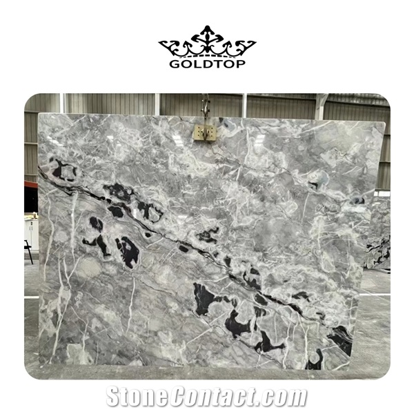 Gray Quartzite Spirited Away Natural Gloss Tiles Solid Slabs