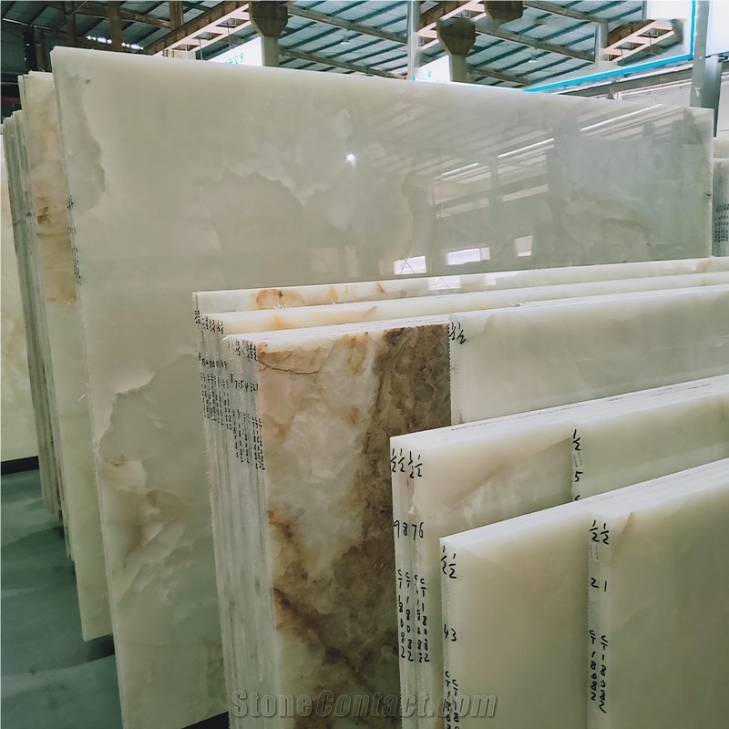 High Quality Luxury Natural White Onyx Slabs For Villa