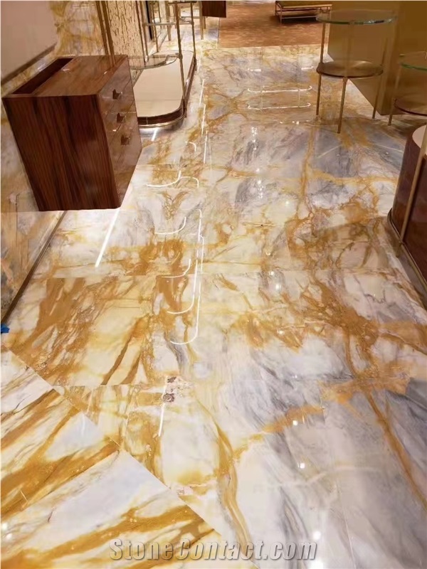 Italy Luxry Marble Fior Di Bosco Blue For Wall Tiles