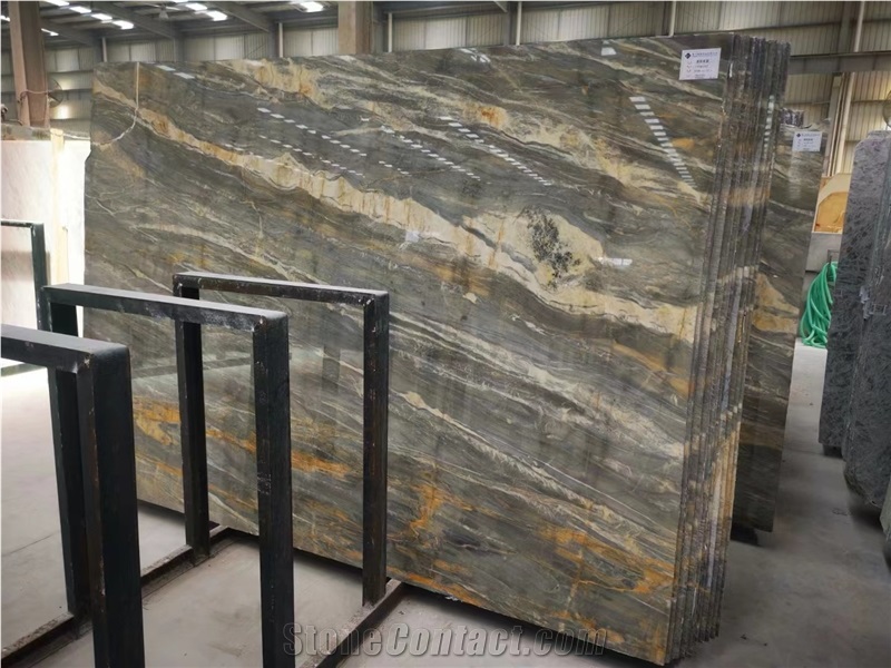 Luxry Blue Polished Marble Reception Counters