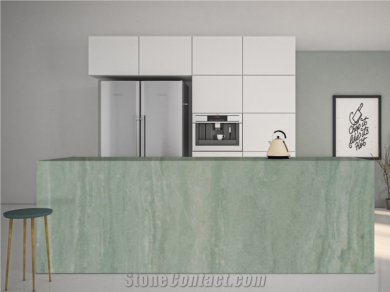 Ming Green Marble Slabs Tiles For Tops