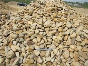 Polished Yellow Pebbles,Gravels And Riverstone