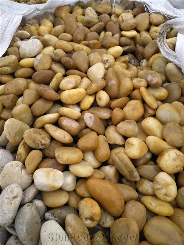 Polished Yellow Pebbles,Gravels And Riverstone