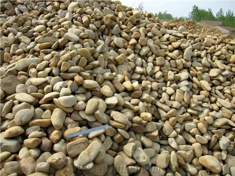 Polished Yellow Pebbles,Gravels And Riverstone