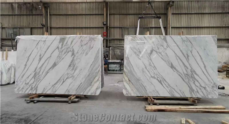 White Marble Arabescato Tiles And Slabs