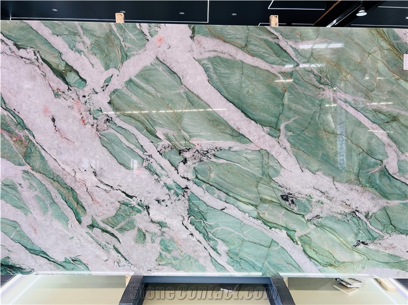 Fuchsite Crystal Green Quartzite Slab