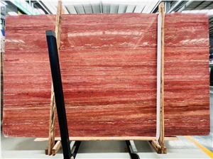Rojo Alhambra Travertine Slab
