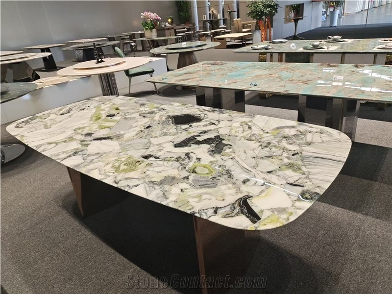China Jade Green Marble  Table Top/Counter Top Polished
