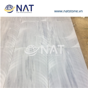 Vietnam Silver Grey Marble - Ice White Sandblasted Pool Paver