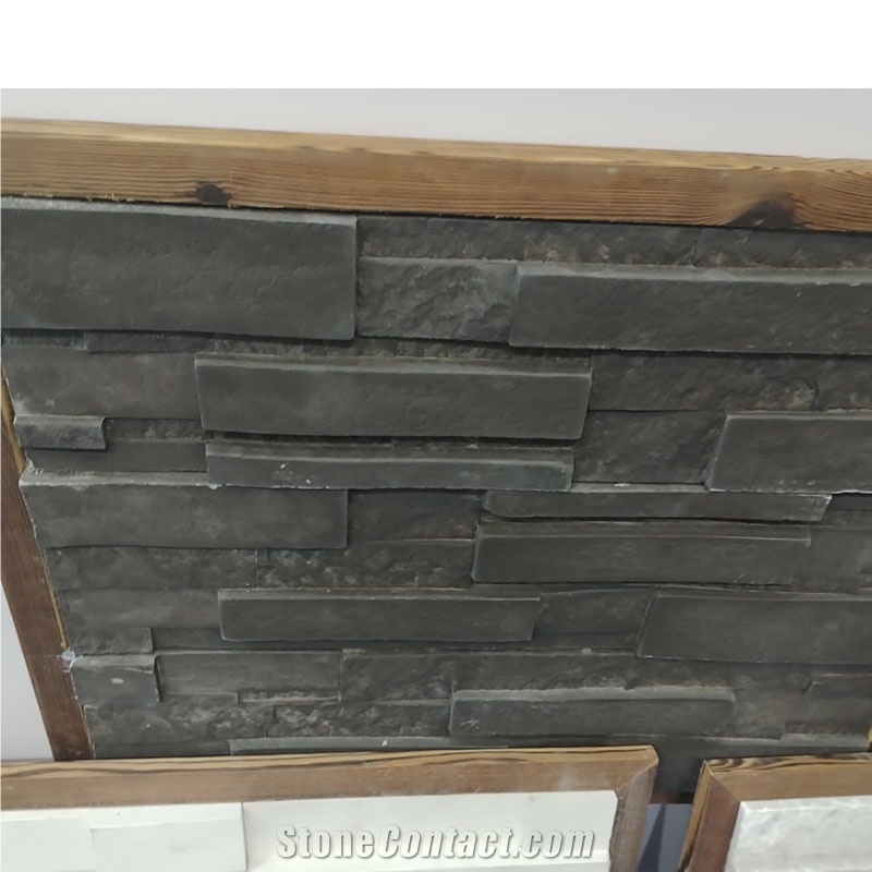 Honed Natural Surface Dark Grey Cultural Stone Tiles