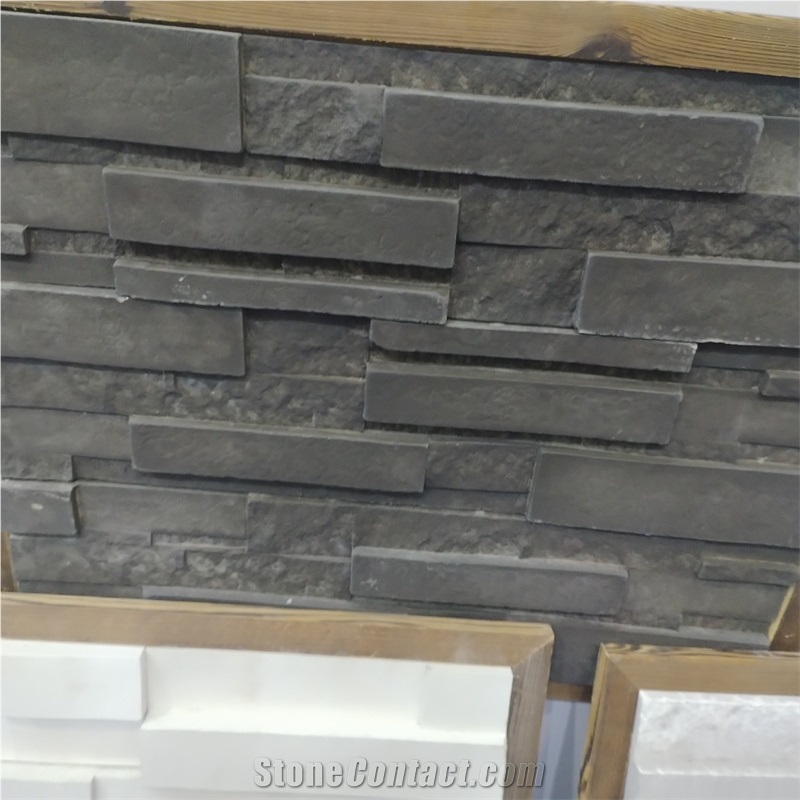 Honed Natural Surface Dark Grey Cultural Stone Tiles