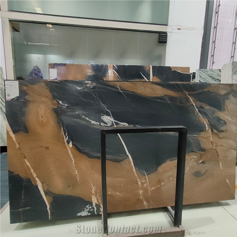 Black And Brown Stone Jacob Black Marble  For Background
