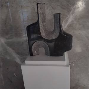 Black Marble Abstract Modern Style Figure Indoor Sculpture