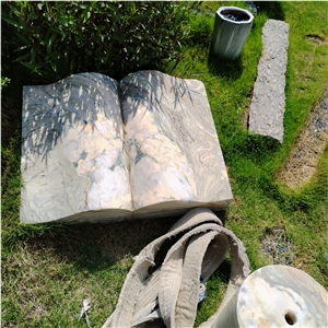 Book Shape Garden Statues For Outdoor Landscape Decoration
