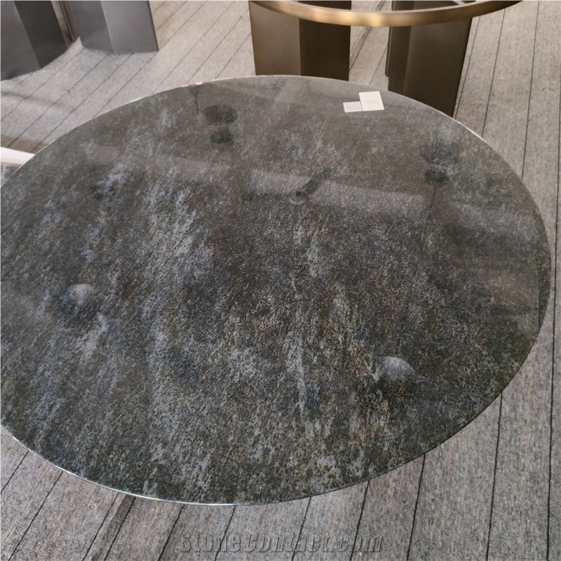 Dark Green Natural Stone Platinum Granite Coffee Table Top