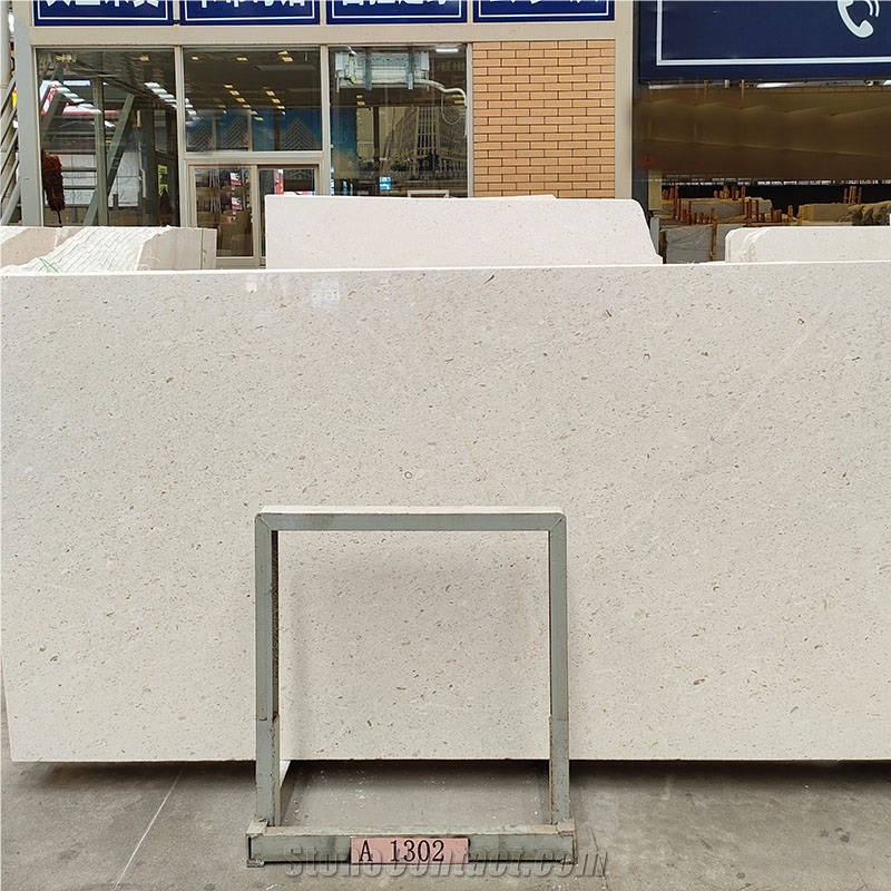 Italy Beige Slab Crema Pearl Limestone For Interior